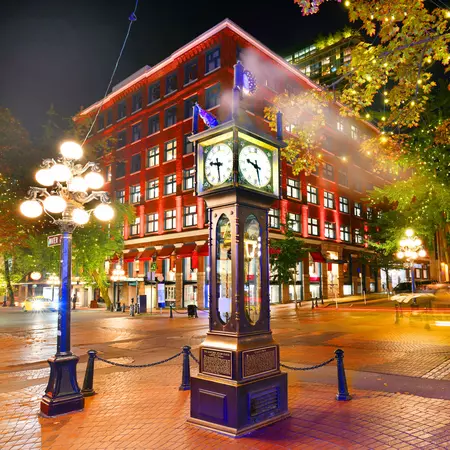 Historic Steam Clock in Gastown, Vancouver