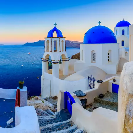Oia Village at sunset