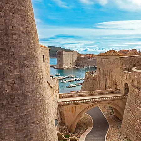 Old town and harbor of Dubrovnik