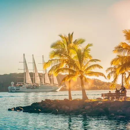 Tahiti Bora Bora island sunset