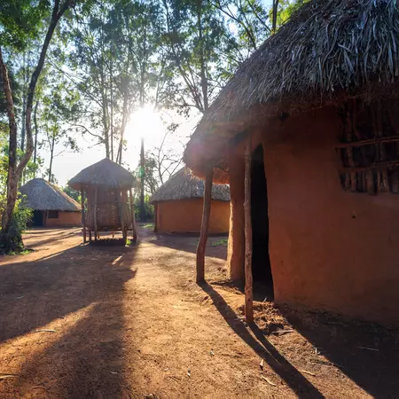 Traditional, tribal hut of Kenyan people