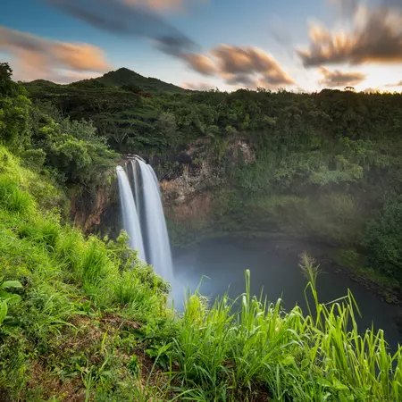 Wailua waterfalls on Kauai