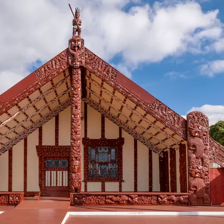 Wharenui or Maori meeting house, Rotorua
