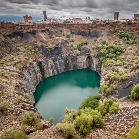 Wide view of The Big Hole in Kimberley