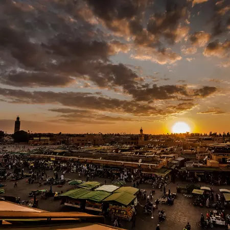Sunset over Marrakech Skyline