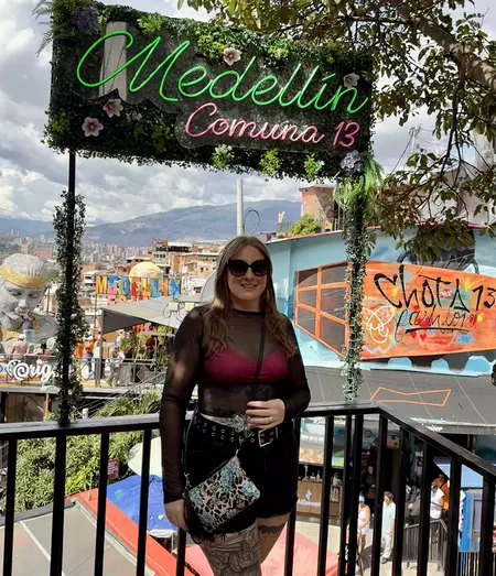 Kayleigh Dowling in Medellin, Colombia