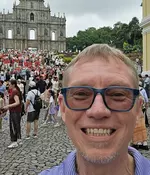 Brent Morris posing for a photo while on vacation