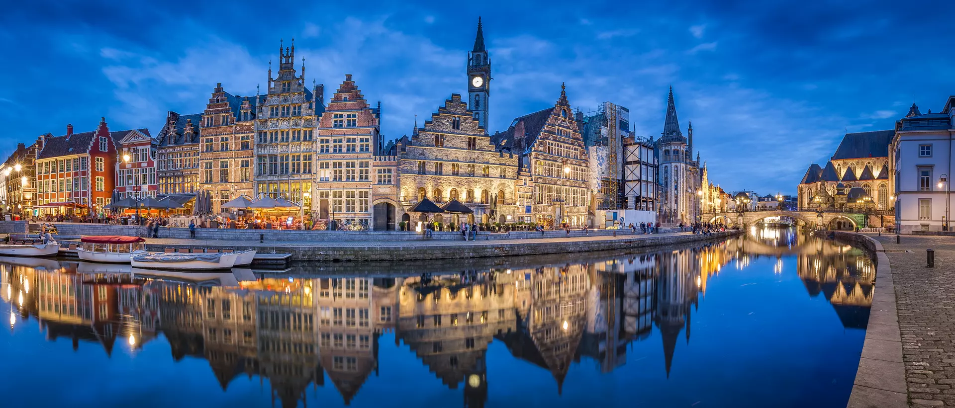 Leie river, Ghent, Belgium