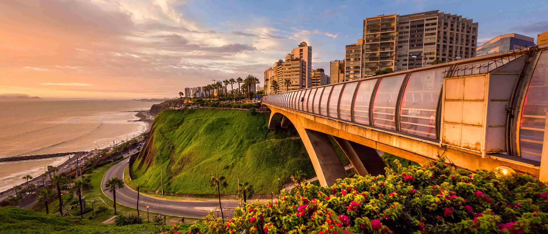 Villena bridge in Miraflores district in Lima, Peru.