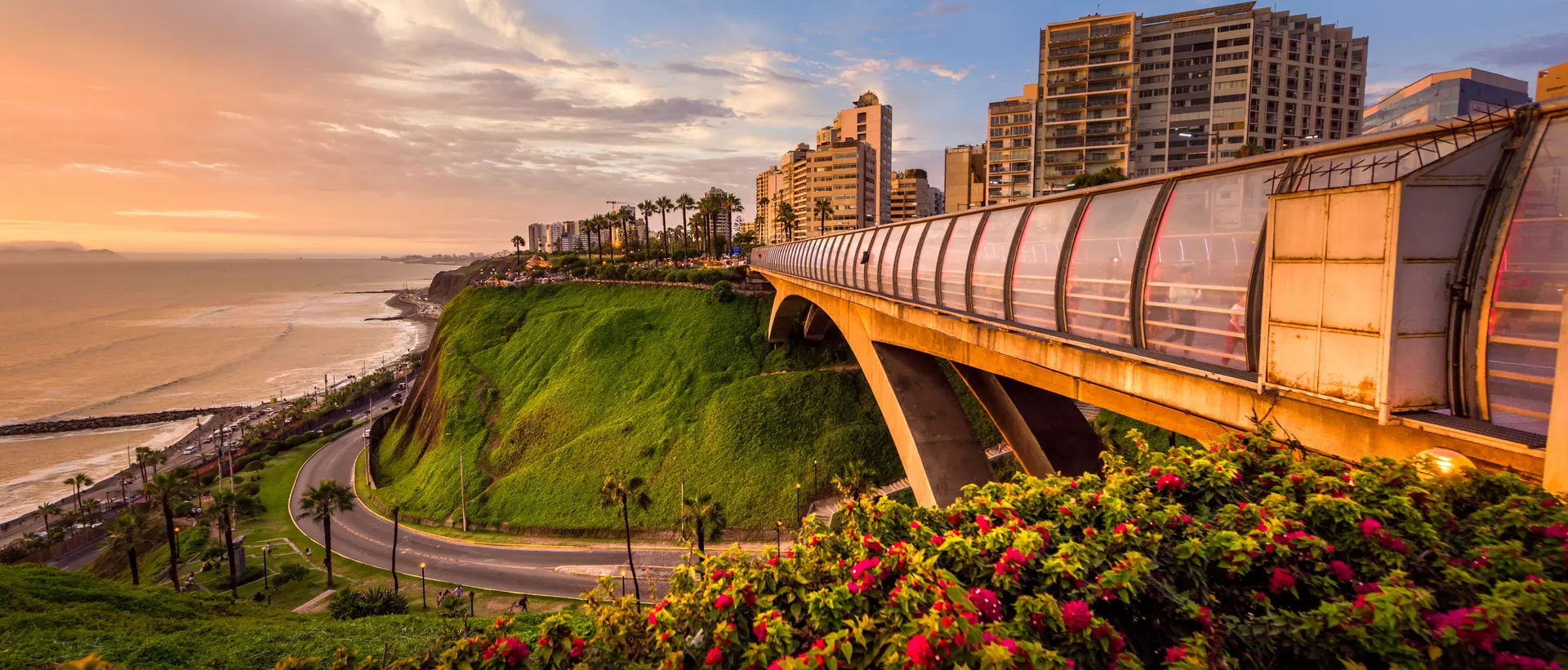 Villena bridge in Miraflores district in Lima, Peru.