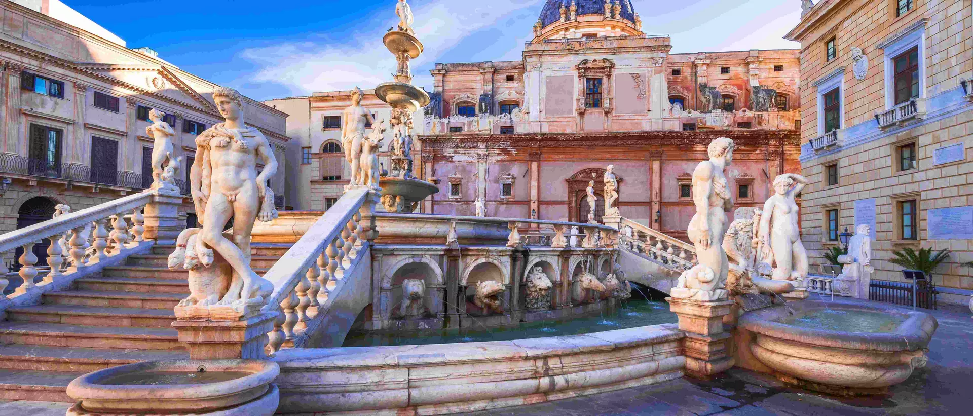 The Pretoria Fountain in Palermo, Italy.