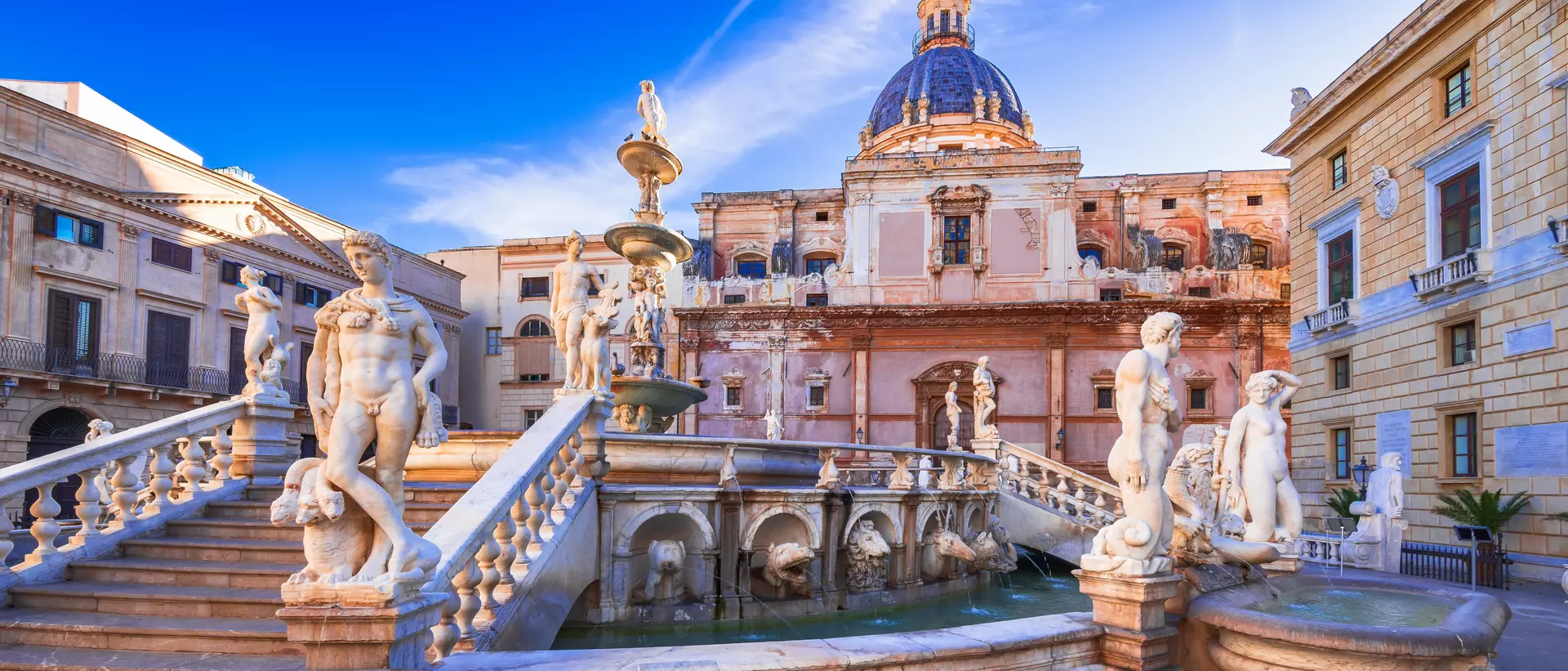 The Pretoria Fountain in Palermo, Italy.