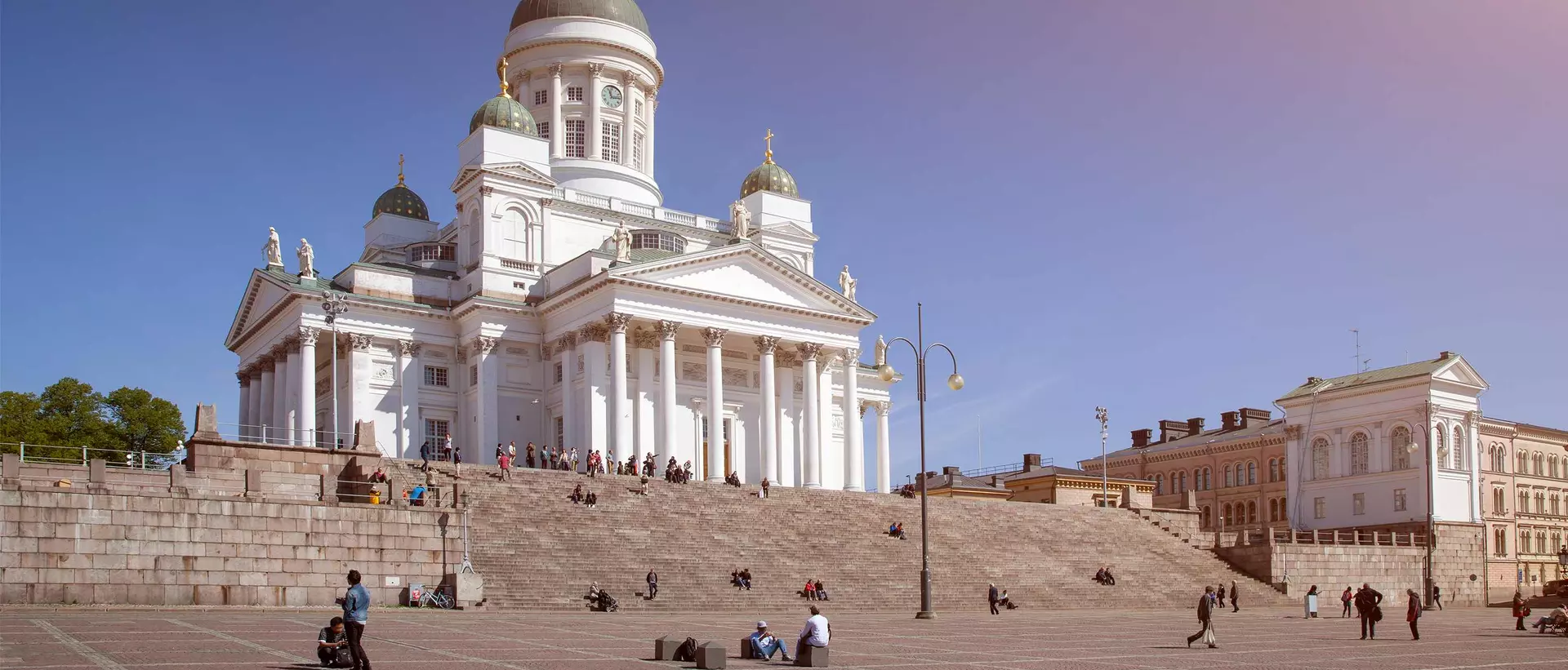 Senate square and St. Nicholas Cathedral in Helsinki.