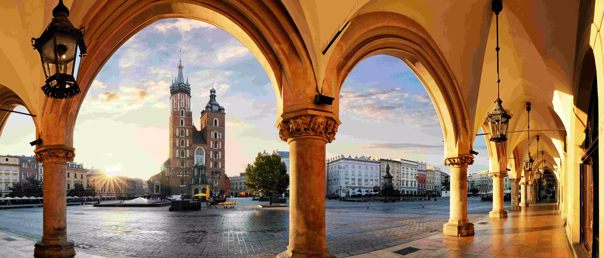Krakow at sunrise, Poland.