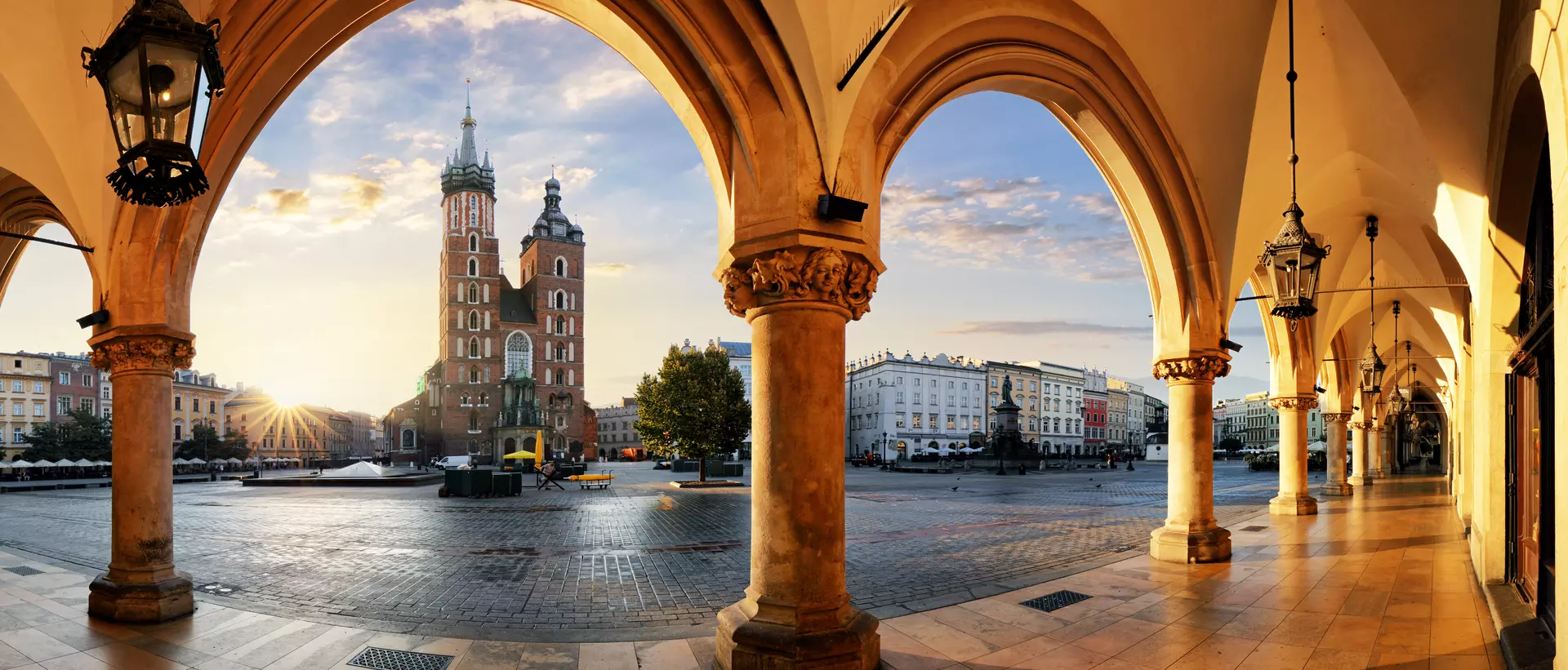 Krakow at sunrise, Poland.
