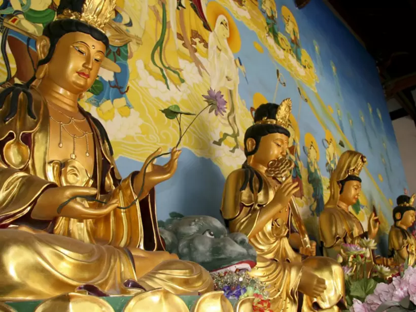 Buddha statues in Chinese temple