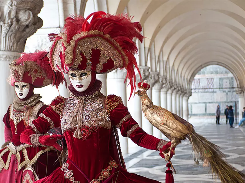 Join the fun of elaborate costumes and masks when celebrating the Carnival of Venice