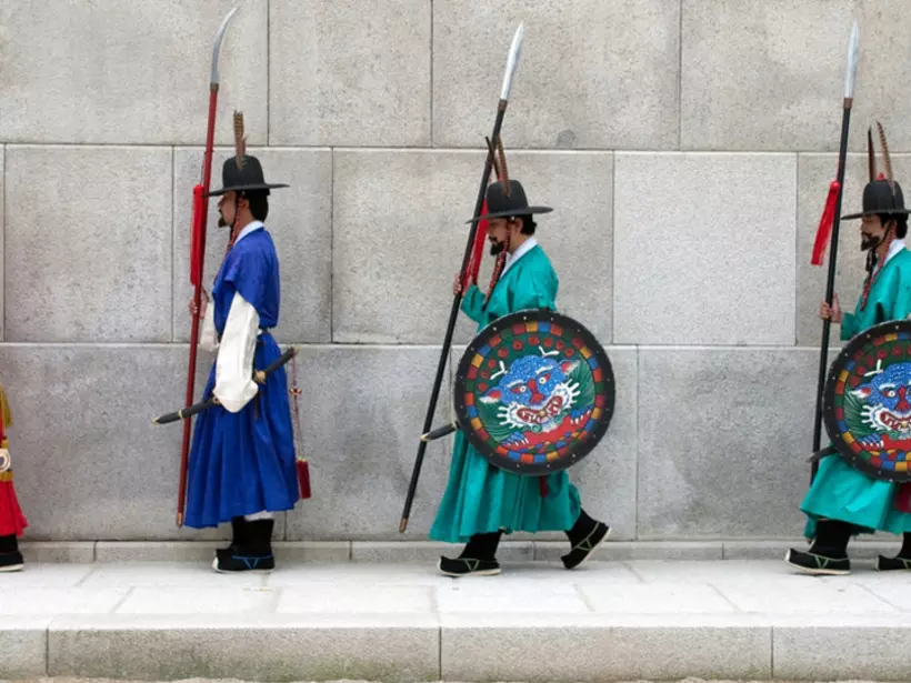 Changing of the guard at Gyeongbokgong Palace