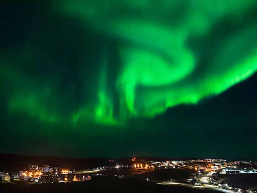 Northern lights over Iqaluit