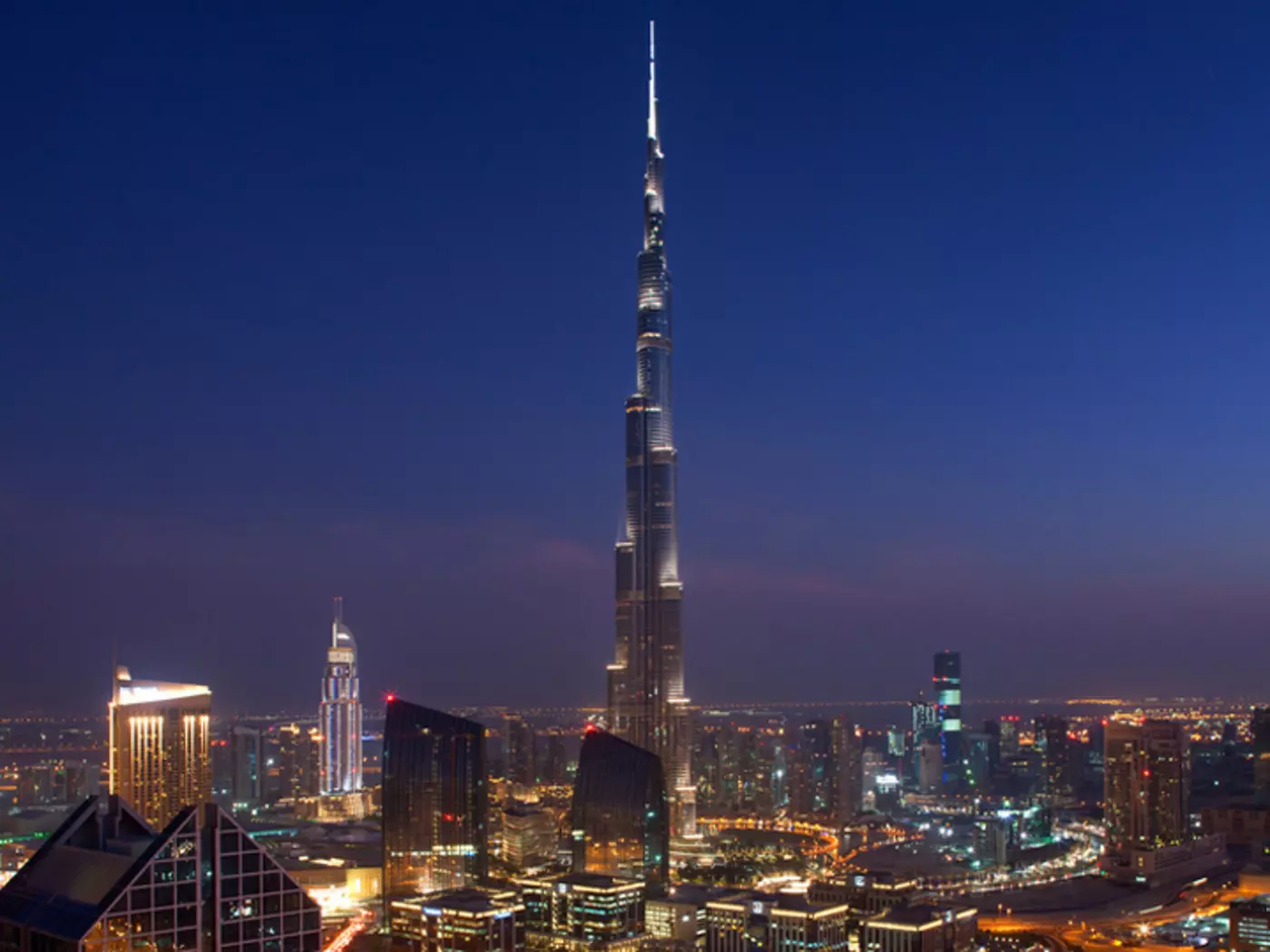 Experience a world record by gazing upon the Burj Khalifa, the tallest skyscraper in the world
