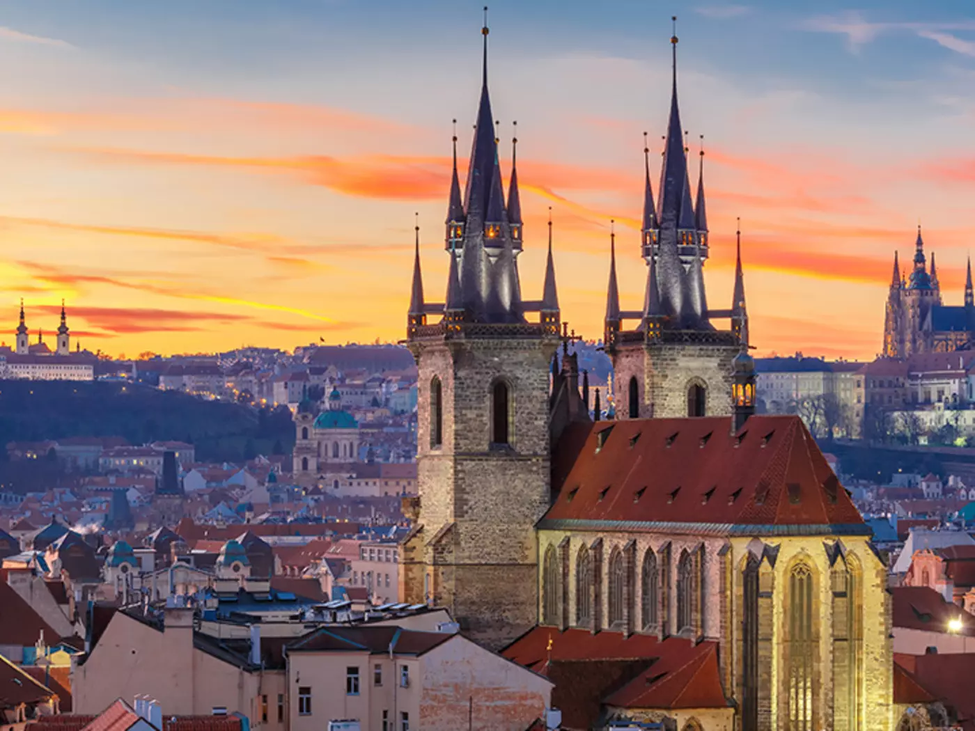 View of the Church of Saint Mary of Tyn