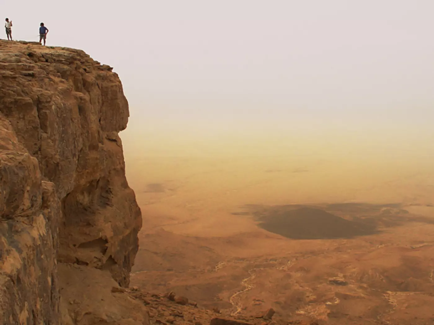 Live on the edge while overlooking the Ramon Crater in the Negev Desert