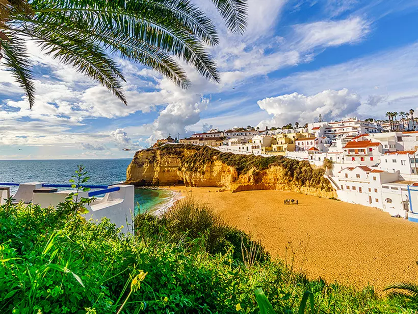 Explore the rocks at Carvoeiro, famous for their unique formations along the glorious beach
