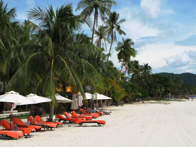 A tropical beach on Langkawi Island - a great destination inclusion for Malaysia tours.