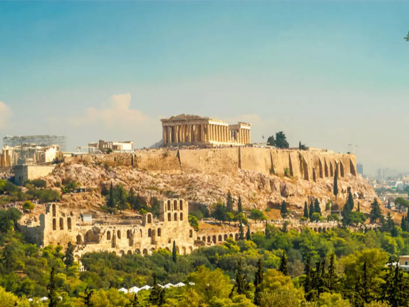 The Acropolis dominates the skyline of Athens