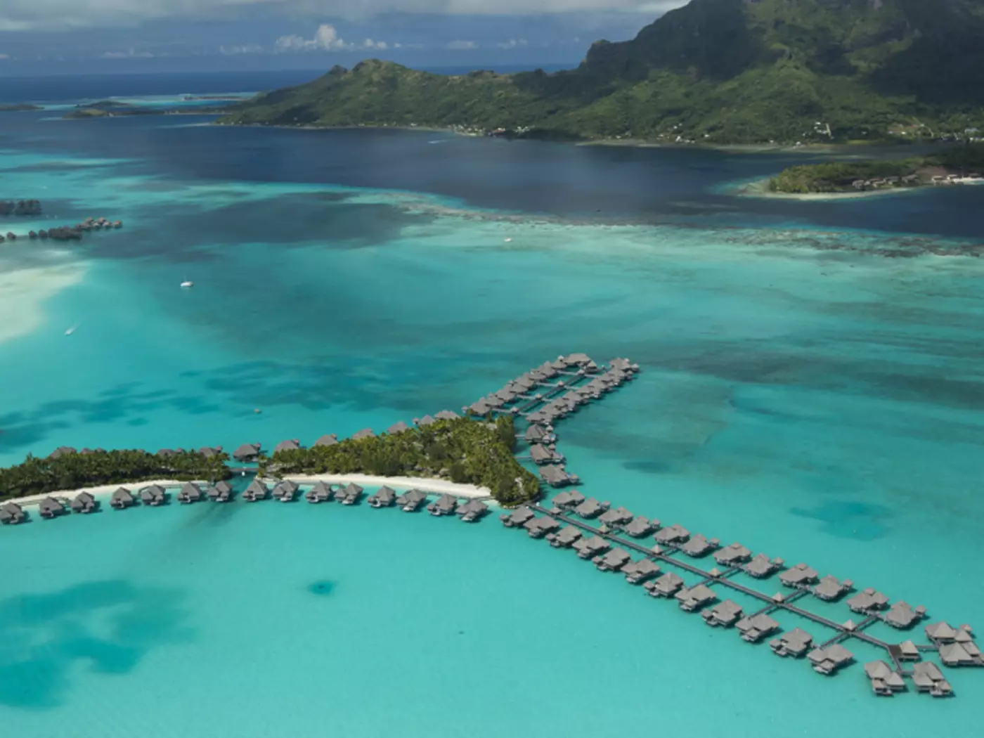 Aerial View St Regis Bora Bora
