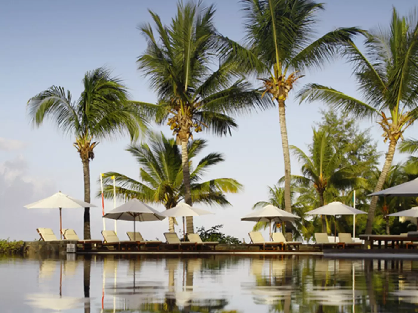 Beautiful tropical morning in Mauritius