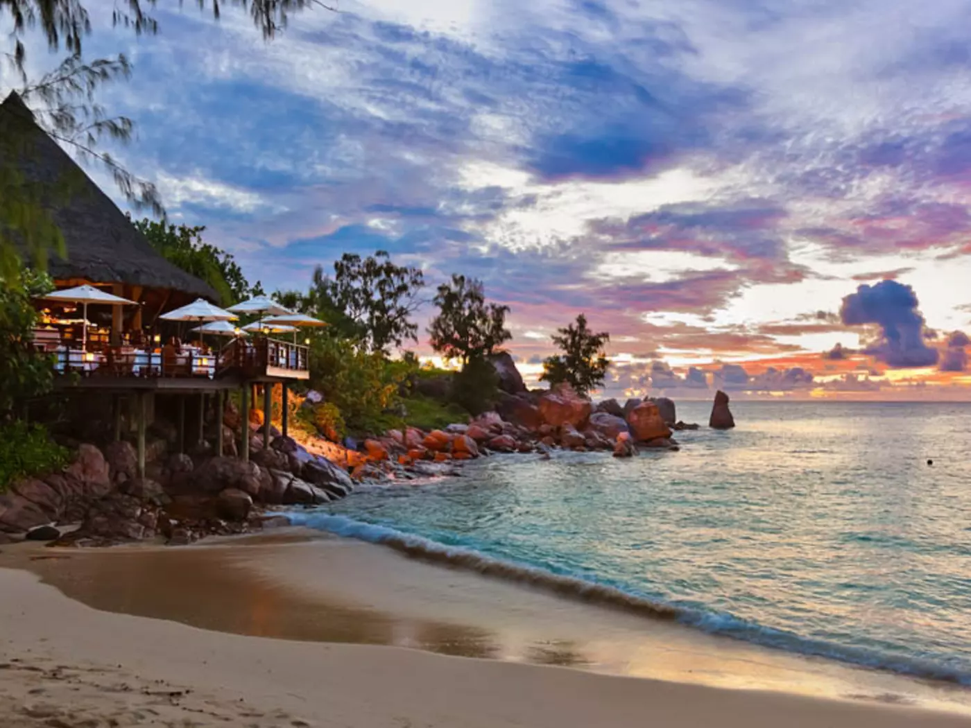 Beautiful sunset view of Seychelles, one of the smallest country's in the world