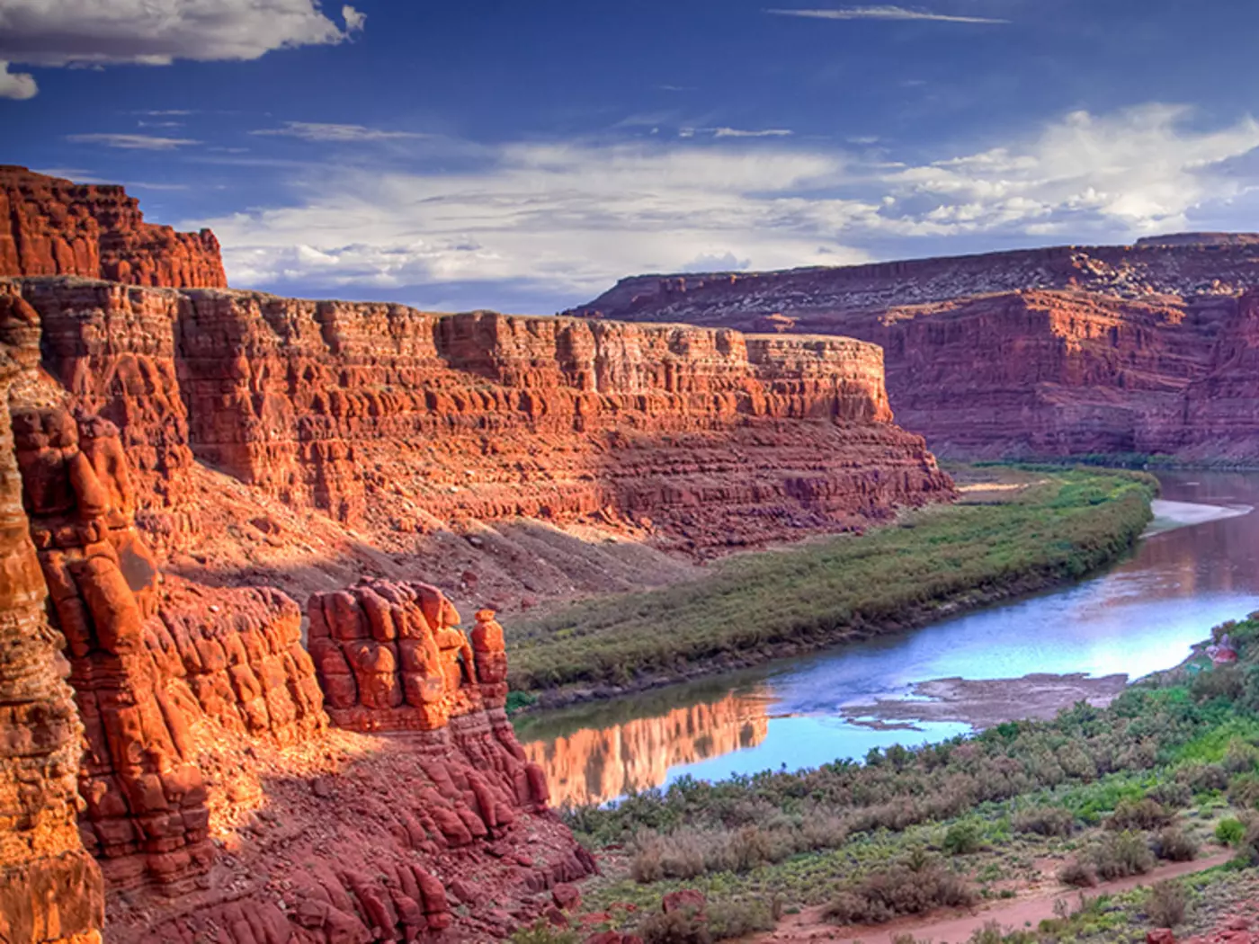 Carved by the Colorado River, Canyonlands National Park features dramatic desert landscapes