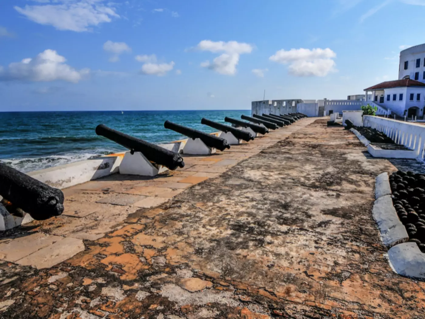 The Cape Coast Castle is one of many "slave castles" built in West Africa by European traders
