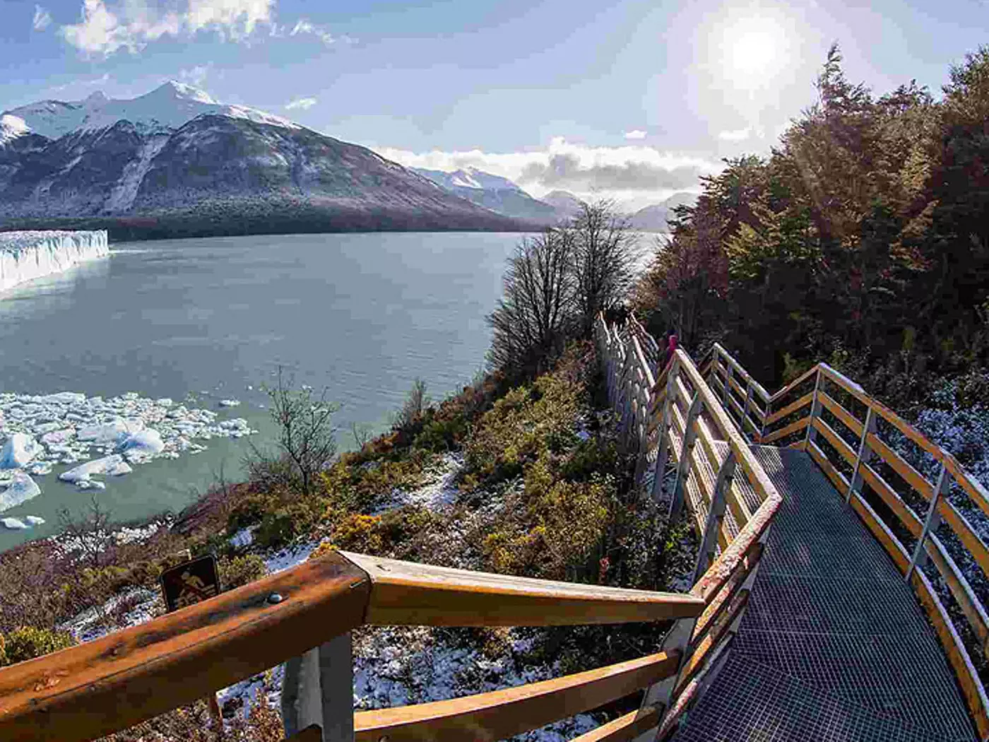 Catwalks with a view to the Glacier