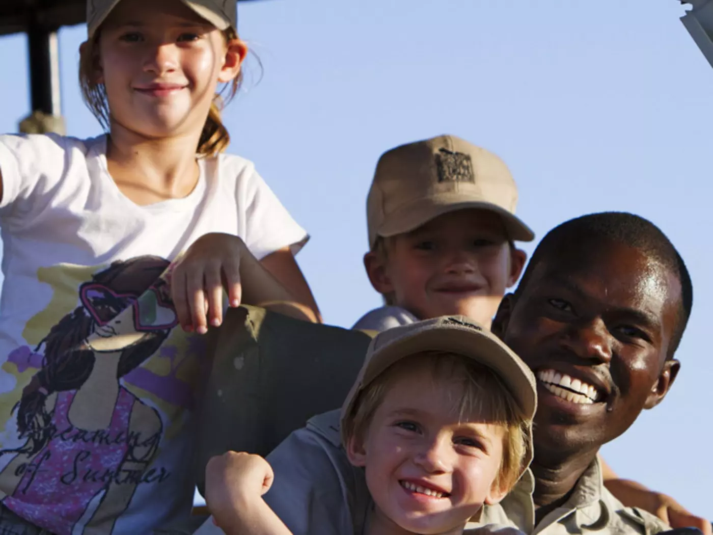 Children with game ranger