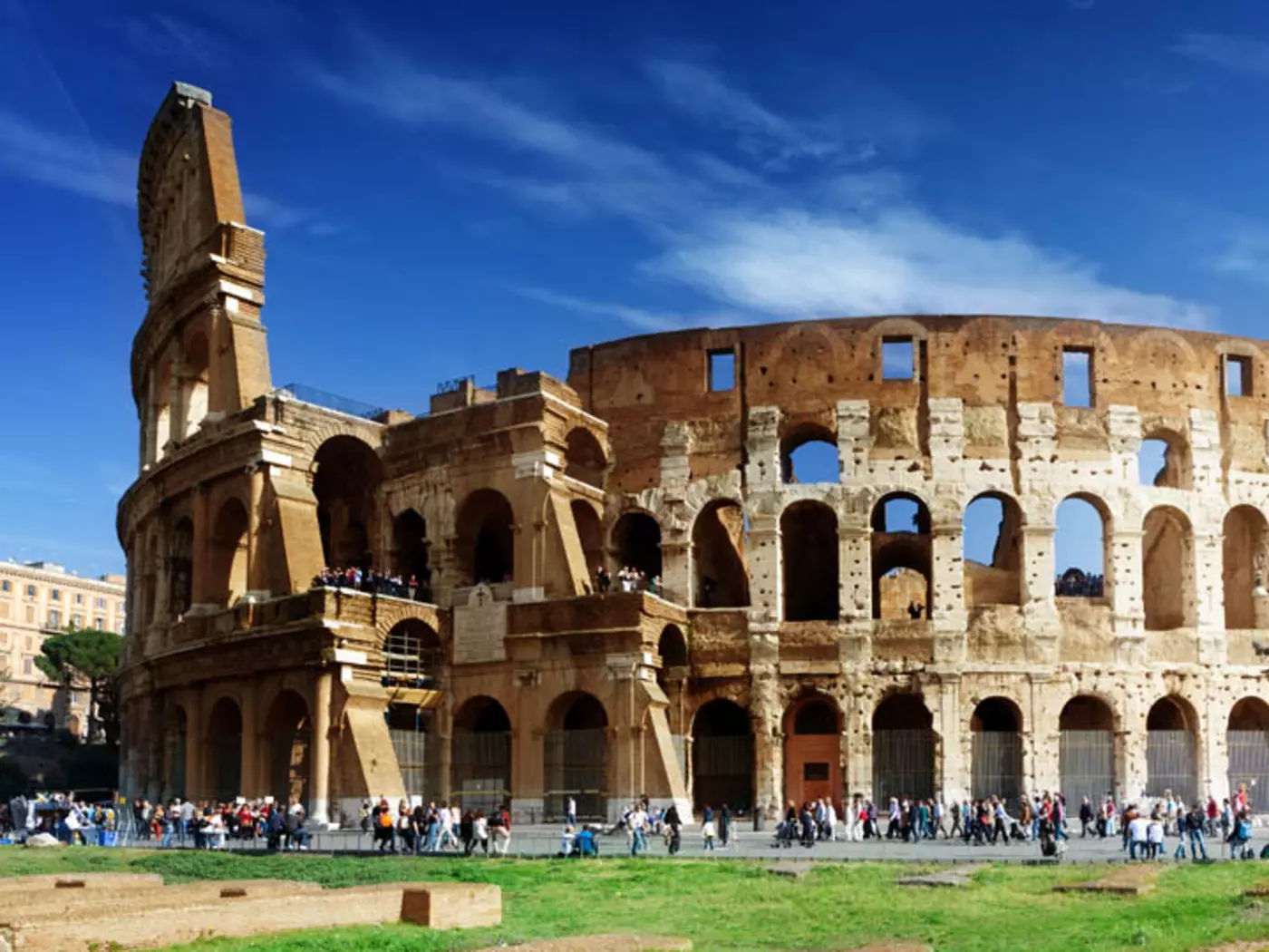 Known as the Flavian Amphitheatre, the Roman Colosseum is one of the capital's most remarkable monuments