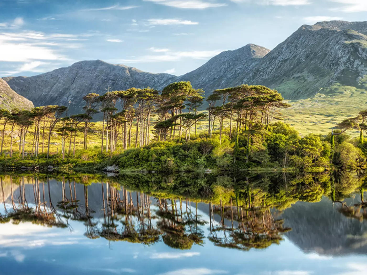 Breathtaking natural landscape of Connemara mountains in Ireland