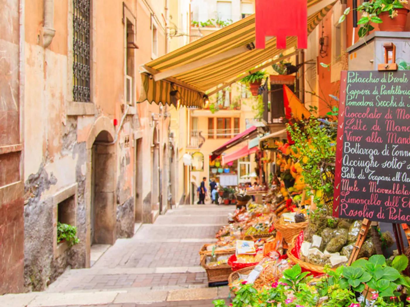 Entrance to local shop in Taormina, Sicily