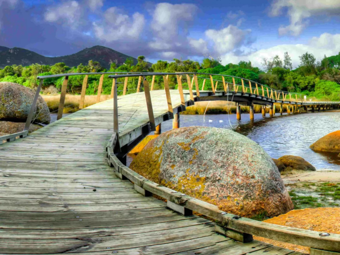 Footbridge at Tidal River, Wilsons promontory