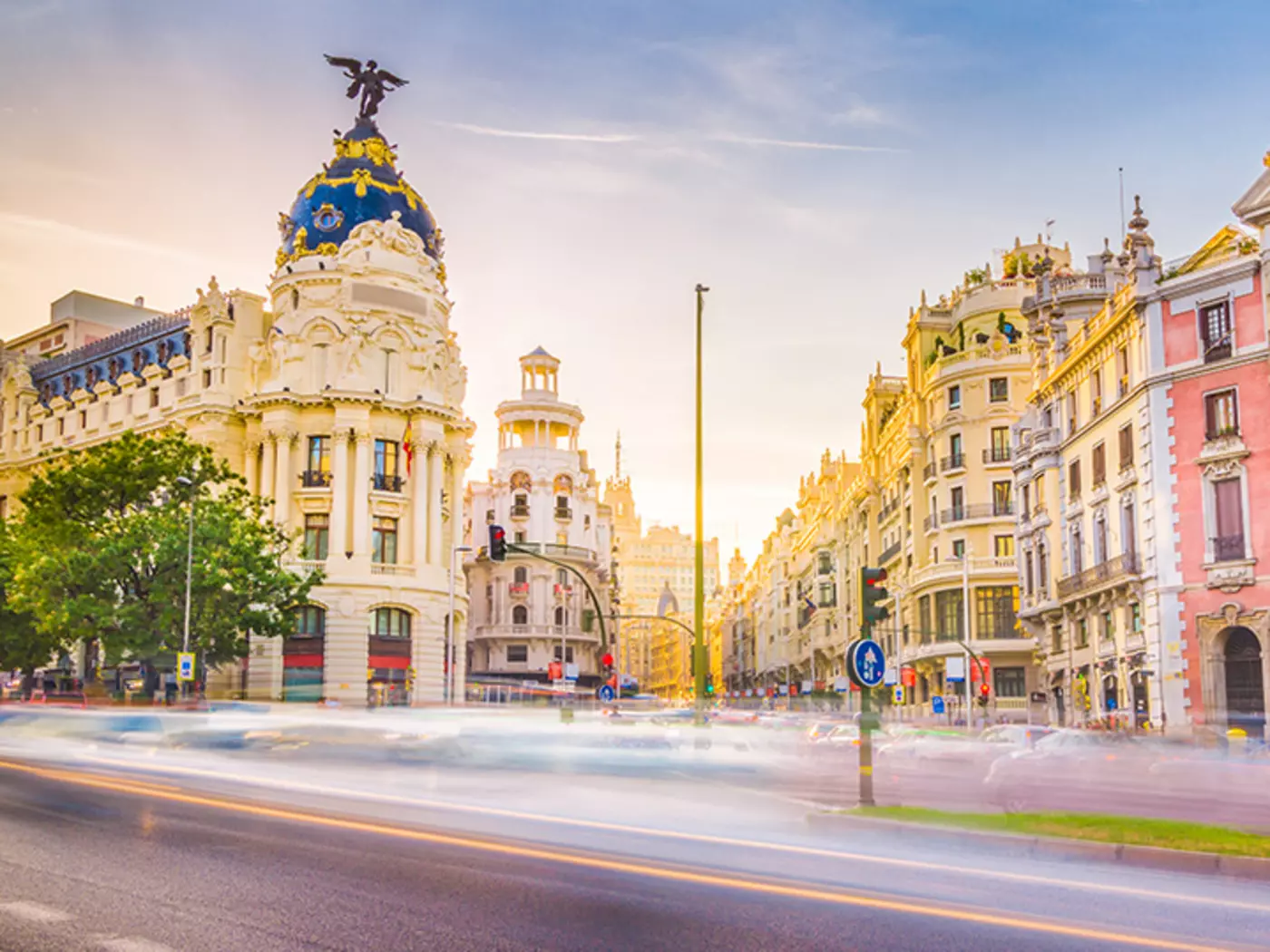 Gran Via Gran Via, build between 1910 & 1929 connects the Madrid neighborhoods of Salamanca and Arguelles