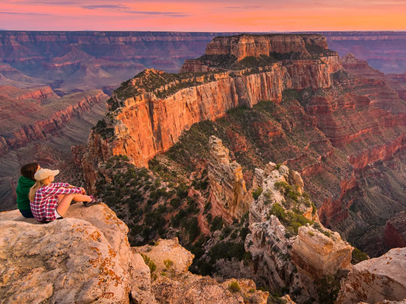 Grand Canyon National Park is 277 miles long, 10 miles across, and as much as a mile deep