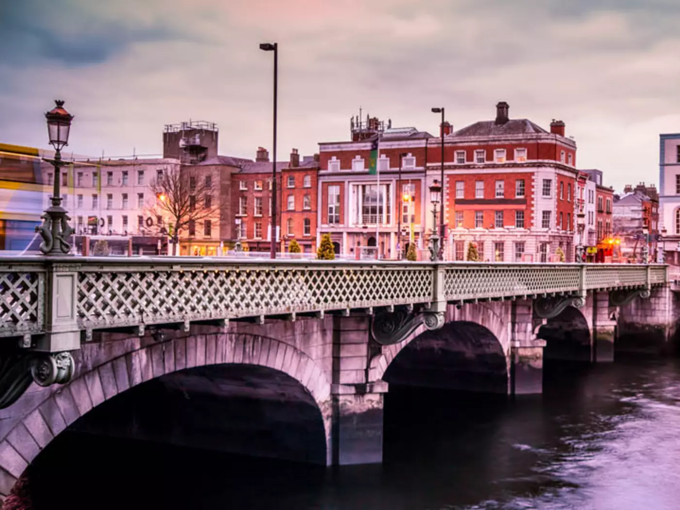 Dublin's Temple Bar is a busy riverside neighbourhood and home to the city's lively bar scene