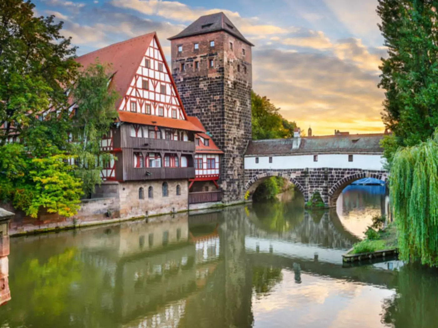 Hangman's Bridge over the Pegnitz River
