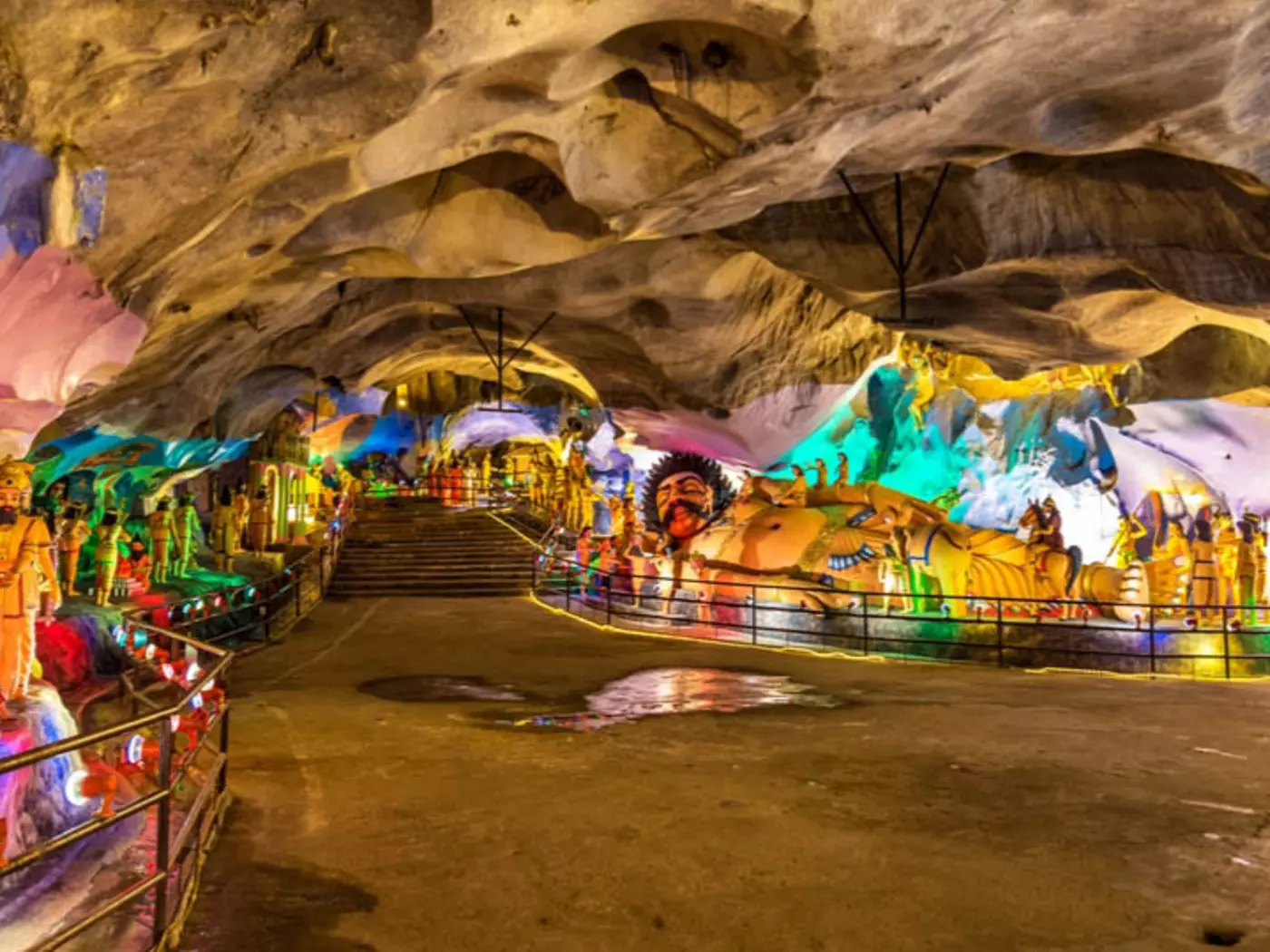 Interior of the Ramayana Cave at the Batu Caves