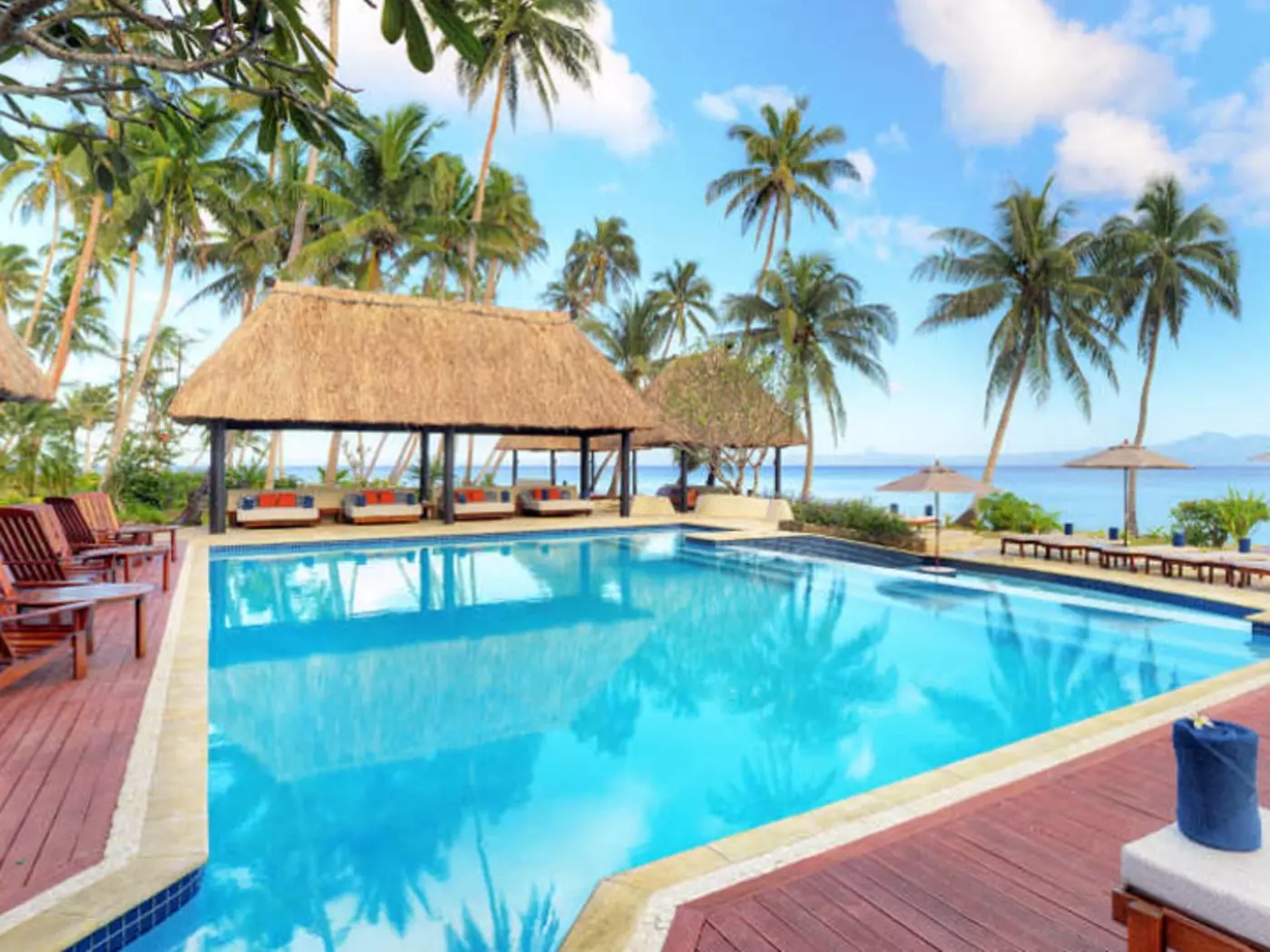 Beach front pool