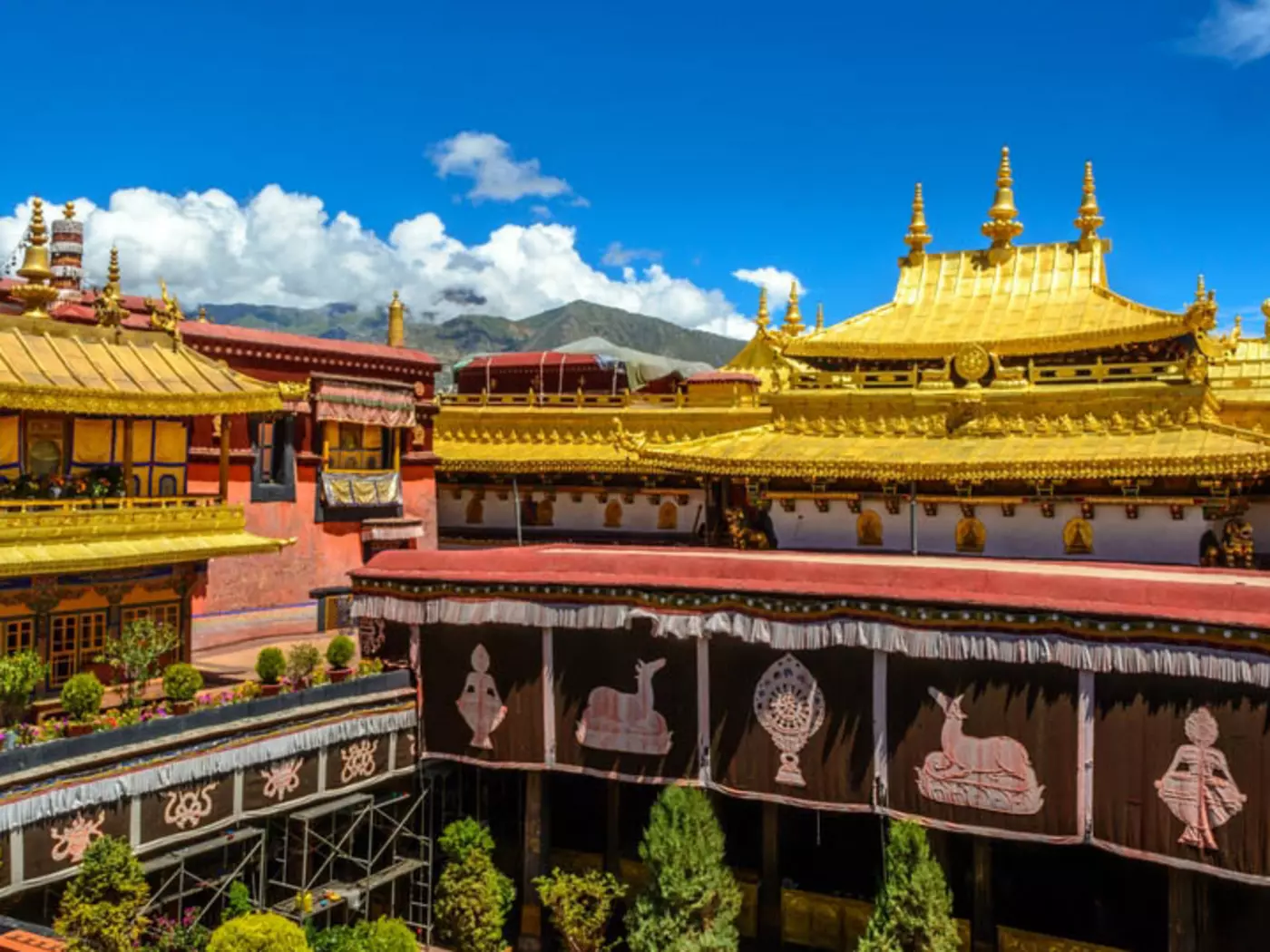 Jokhang Temple in Lhasa is the spiritual center of Tibet and the holiest destination for all Tibetan pilgrims