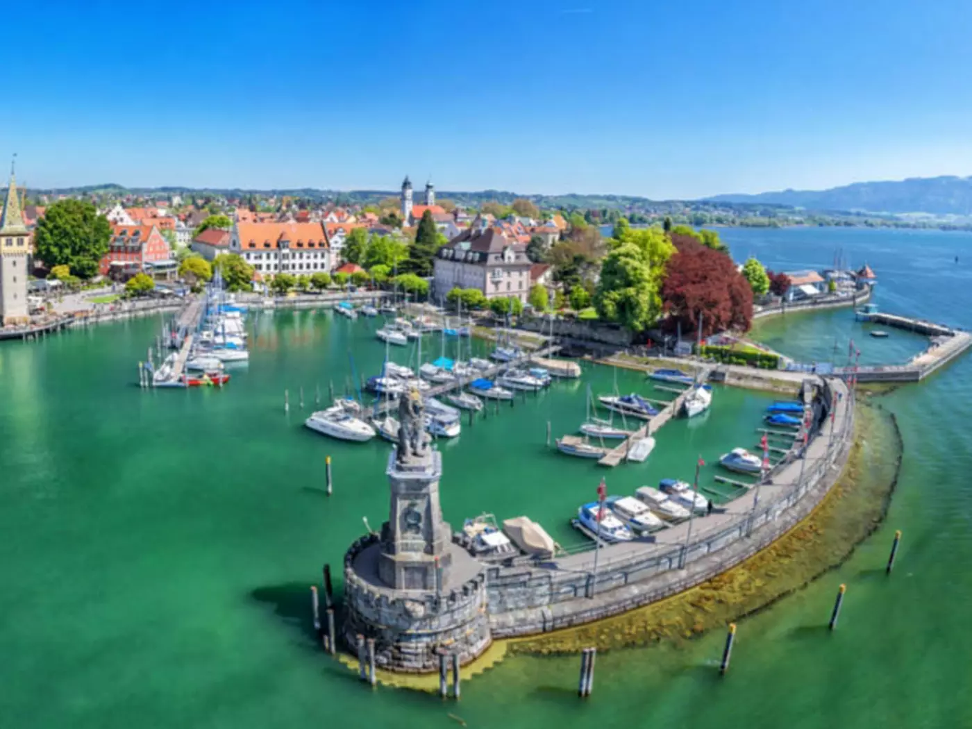 Lindau Harbour on Lake Constance