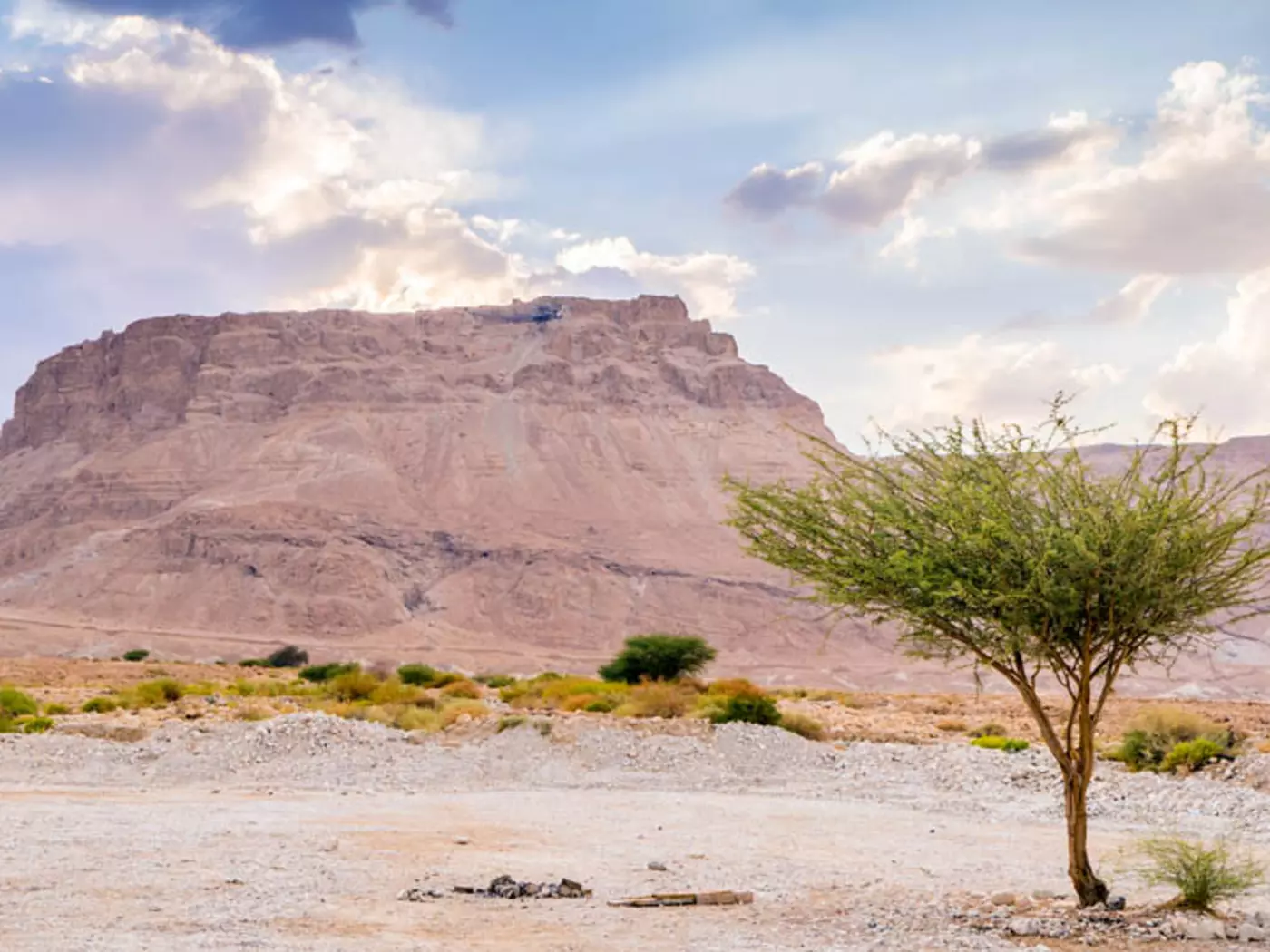 Masada, an ancient fortress, holds a strategic location overlooking the Dead Sea