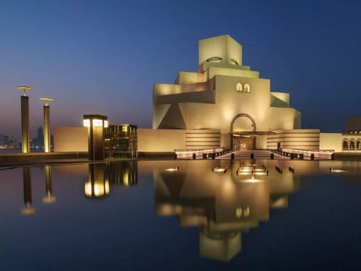 Designed by I.M. Pei, the Museum of Islamic Art is built on an artificial peninsula